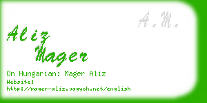 aliz mager business card